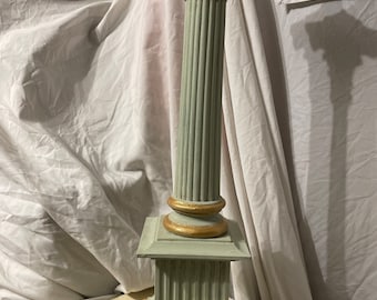 Hand Painted Neoclassical Style Table Lamp, Pot Metal