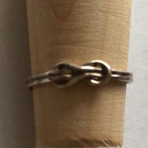 Sterling Square Knot Ring Size 6 1/2 image 1