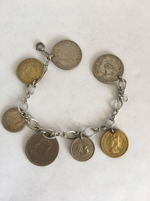 British Caribbean Coin Bracelet