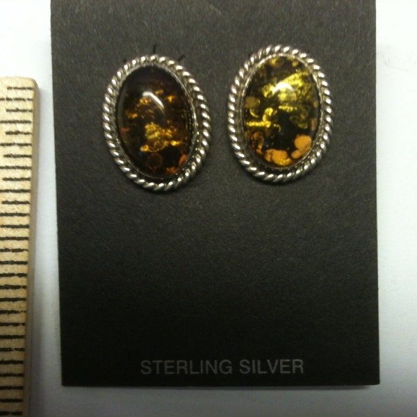 Sterling Silver Native American Navajo Nakai Stud Earrings