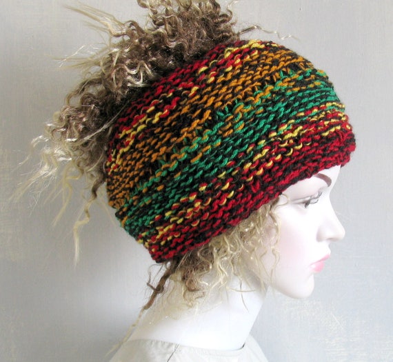 2 in 1 dreadlocks accessory mens knit headband wide hair wrap | Etsy