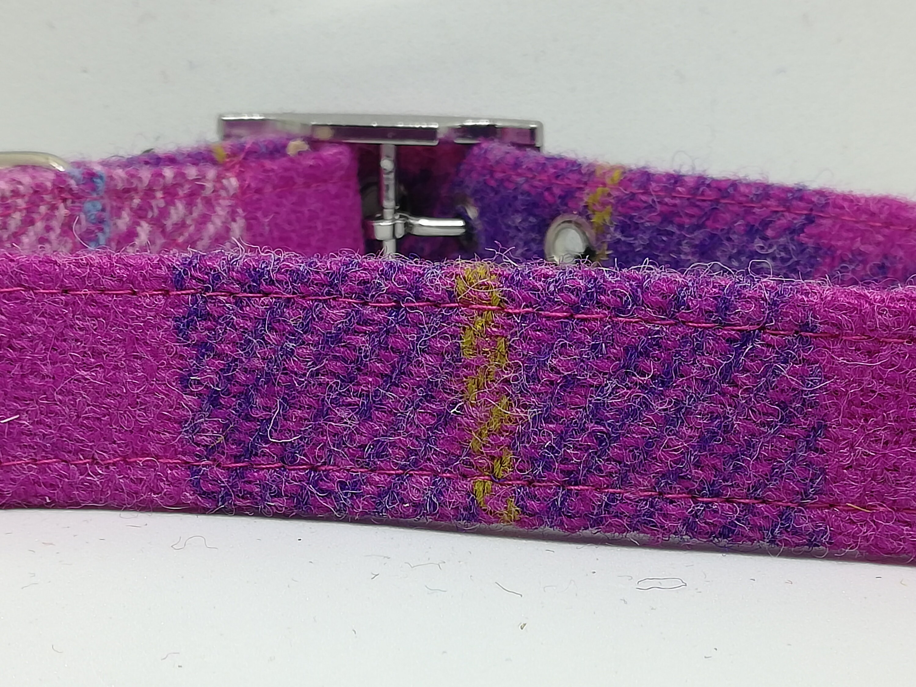 Harris Tweed Dog Collar and Detachable Bow Tie Set Pink and Etsy