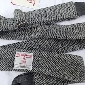 Guitar Strap Harris Tweed Black Herringbone