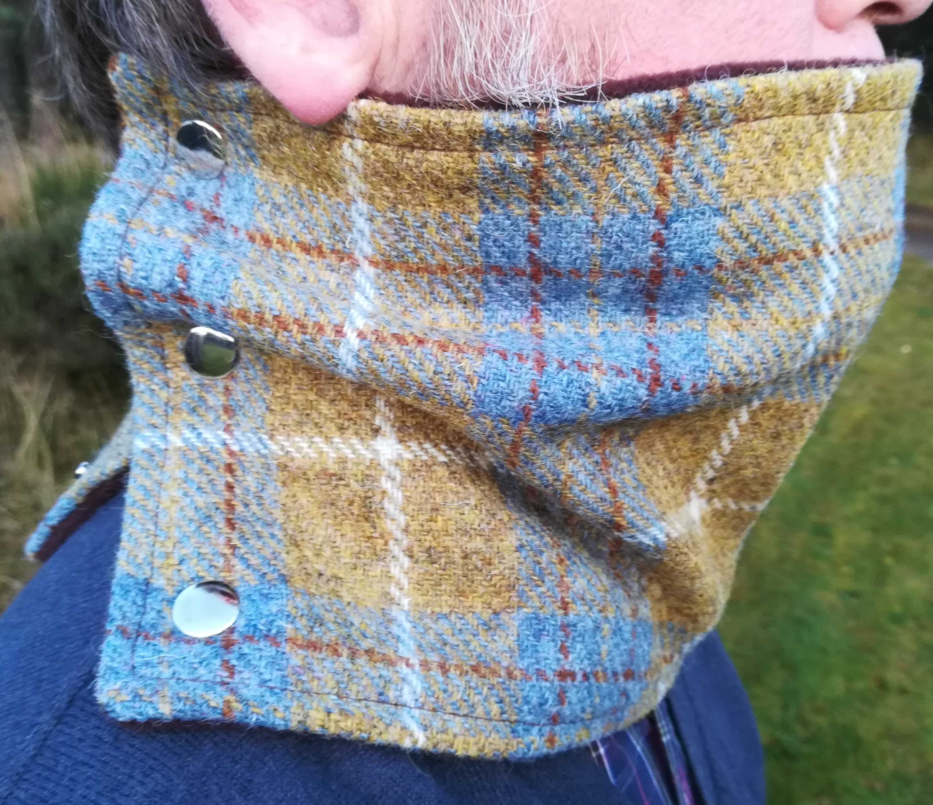Harris Tweed Fleece Lined Neck Warmer Cowl Etsy