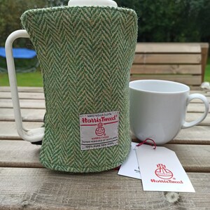 Cafetière à pression française Harris Tweed cosy LIVRAISON GRATUITE Green Herringbone