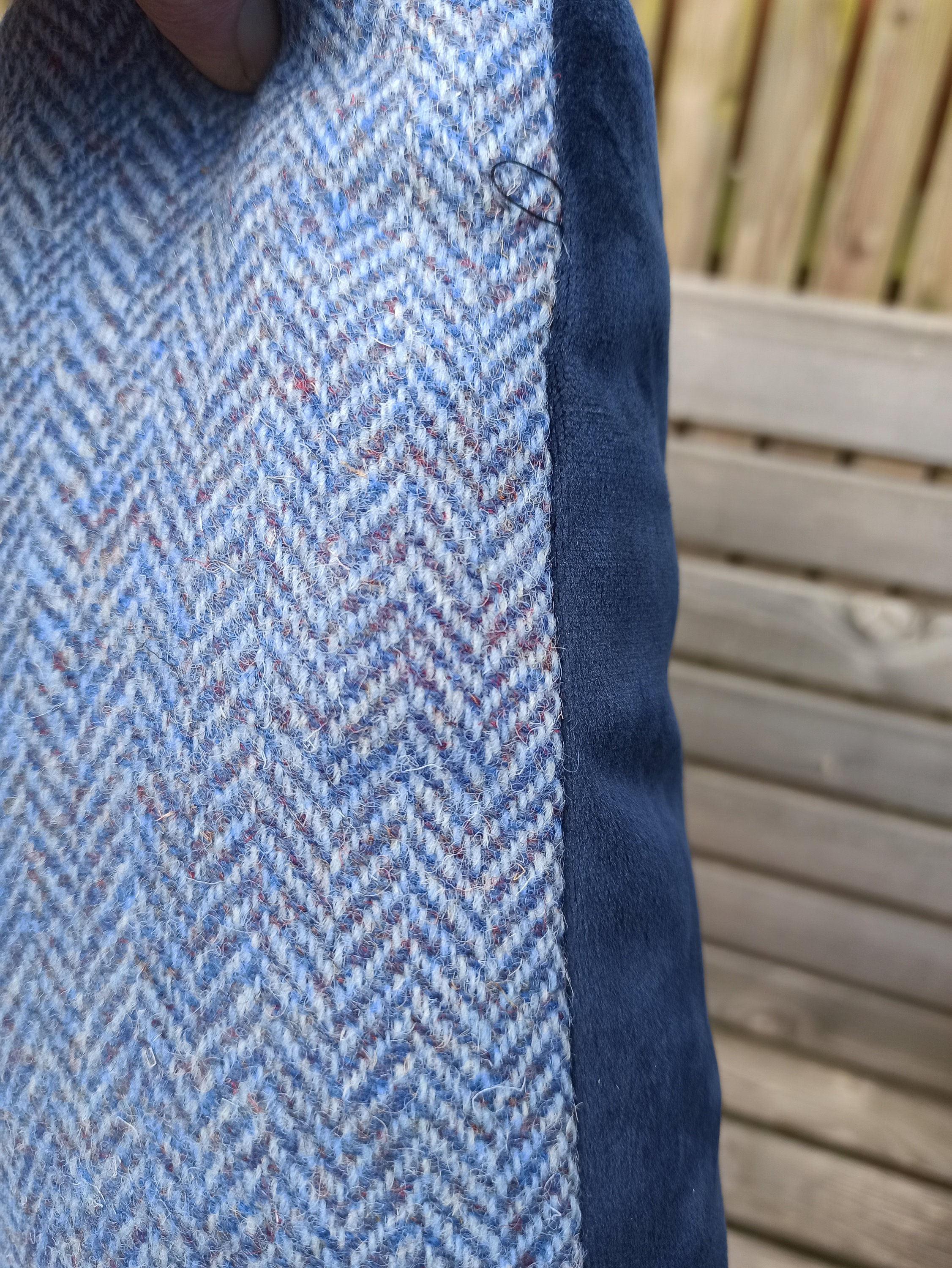 Harris Tweed Brown Herringbone Cushion Cover – 17x17 Inch, Takes 18in Pillow Insert