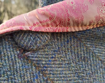 Brown Herringbone HARRIS TWEED ladies poncho