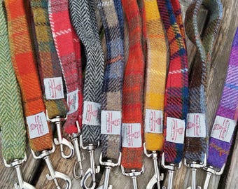 Laisse HARRIS TWEED pour chien : Laisse courte contrôlée faite main