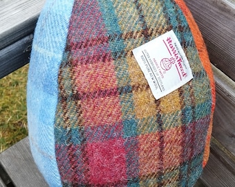 Harris Tweed Rugby Ball cushion - Various colours