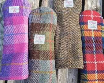 Ensemble de 3 housses de club de golf HARRIS TWEED - Différentes couleurs