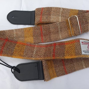 Guitar Strap Harris Tweed Mustard/Yellow check