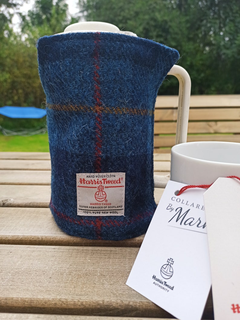 Cafetière à pression française Harris Tweed cosy LIVRAISON GRATUITE Bleu