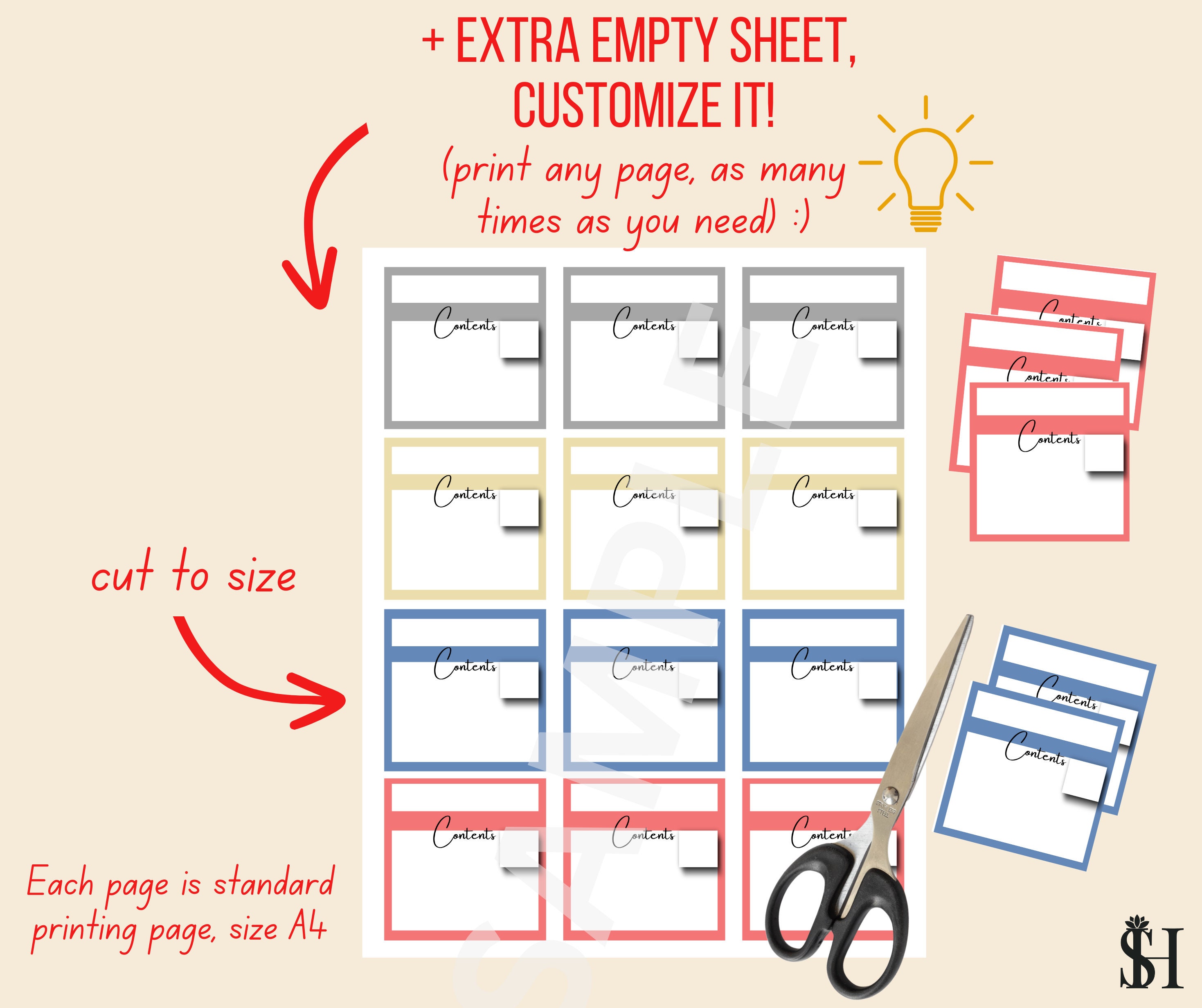 Printable Moving Box Labels Kit: Color-coded Planner (digital Download ...