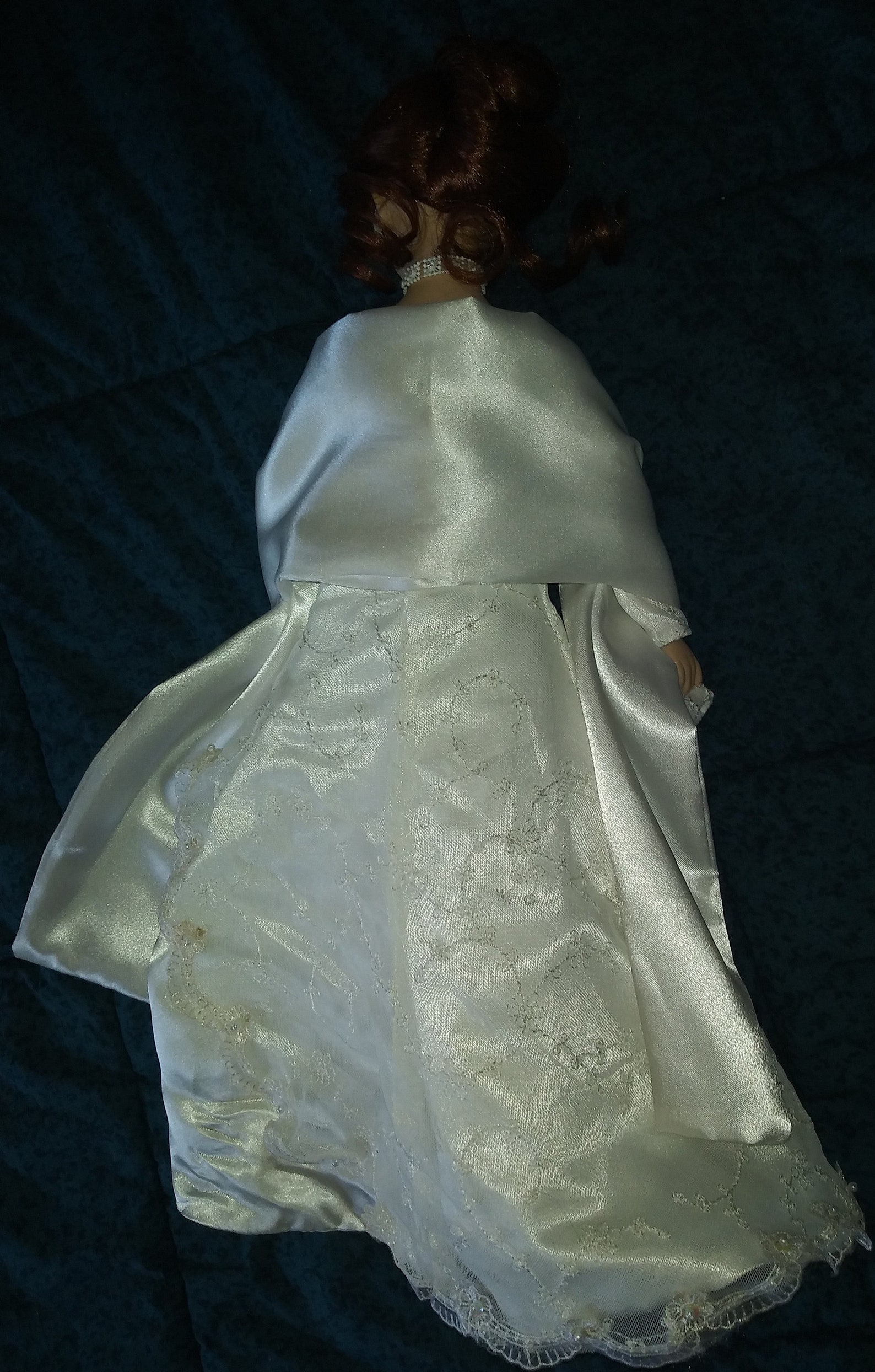 Dandee Collector's Choice Porcelain Doll White Formal Dress 18 Tall Etsy