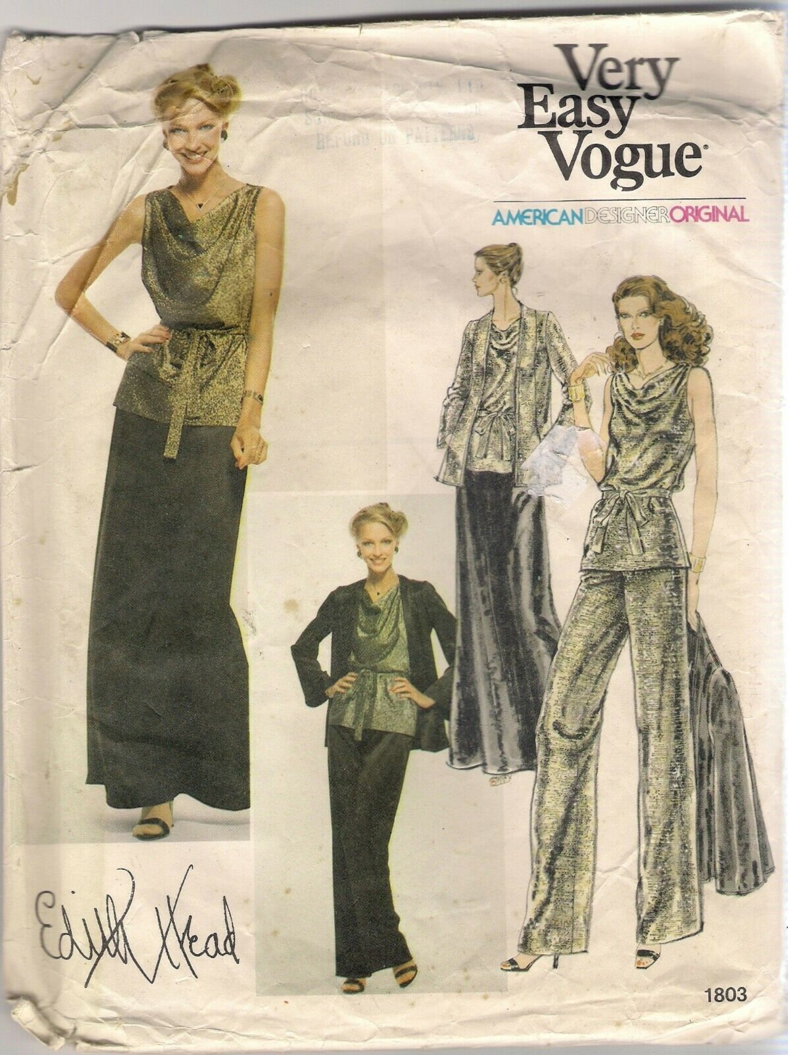Vogue Pattern 1803 UNCUT American Designer: Edith Head SIZE - Etsy