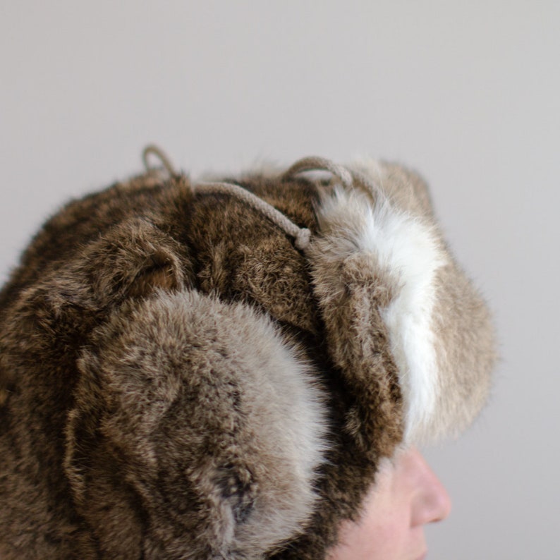 Fur Trapper Hat Real Fur Hat Hat With Ear Flaps Winter Etsy