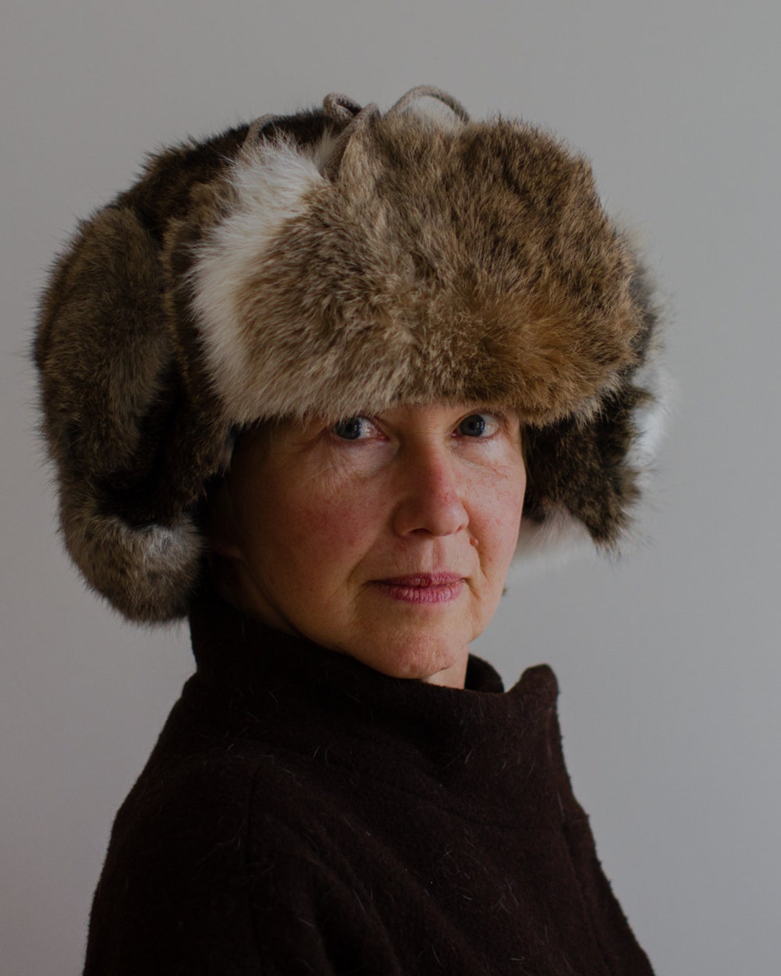 Fur Trapper Hat Real Fur Hat Hat With Ear Flaps Winter Etsy