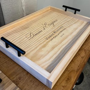 Wine crate serving tray