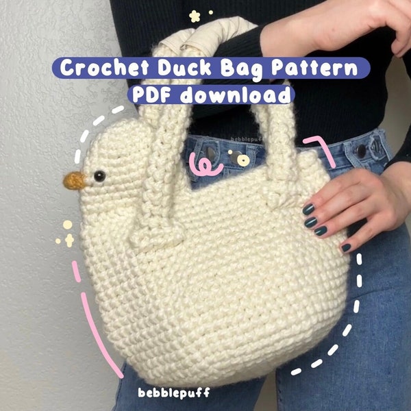 PDF Download* Crochet Duck Bag pattern