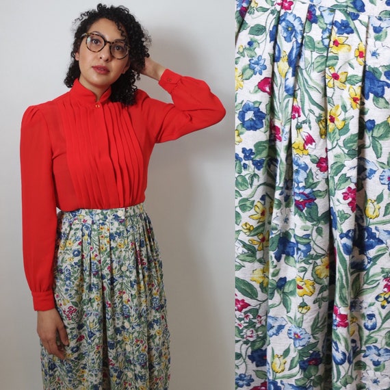 vintage floral maxi skirt