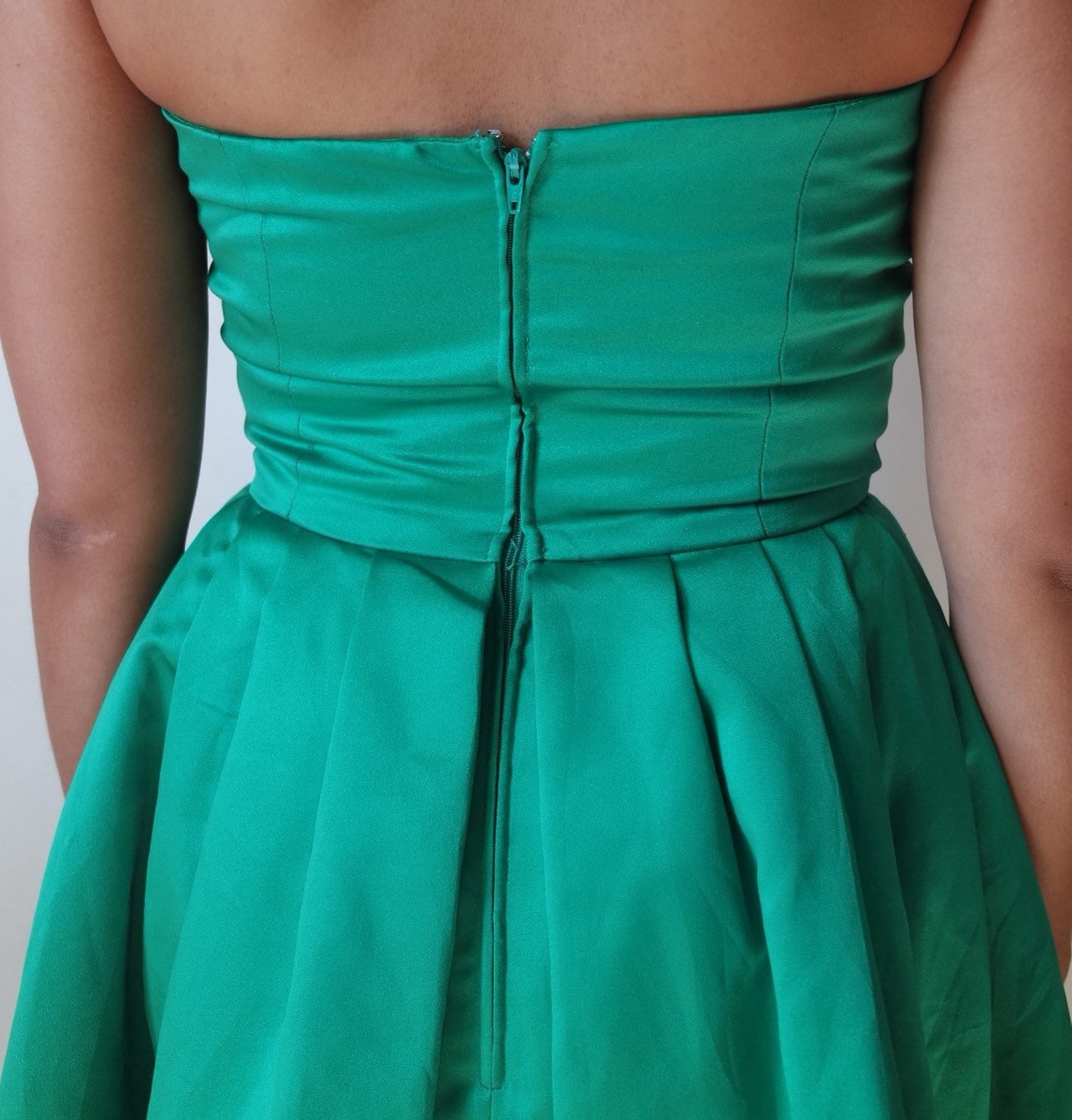 Vintage prom dress plaid green tartan Christmas party Etsy