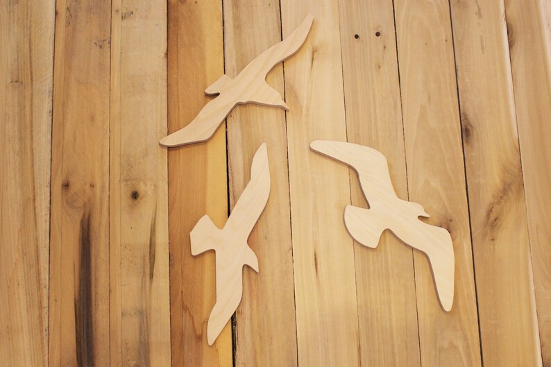 Large Seagulls Beach Decor see birds wooden seagull wall Etsy