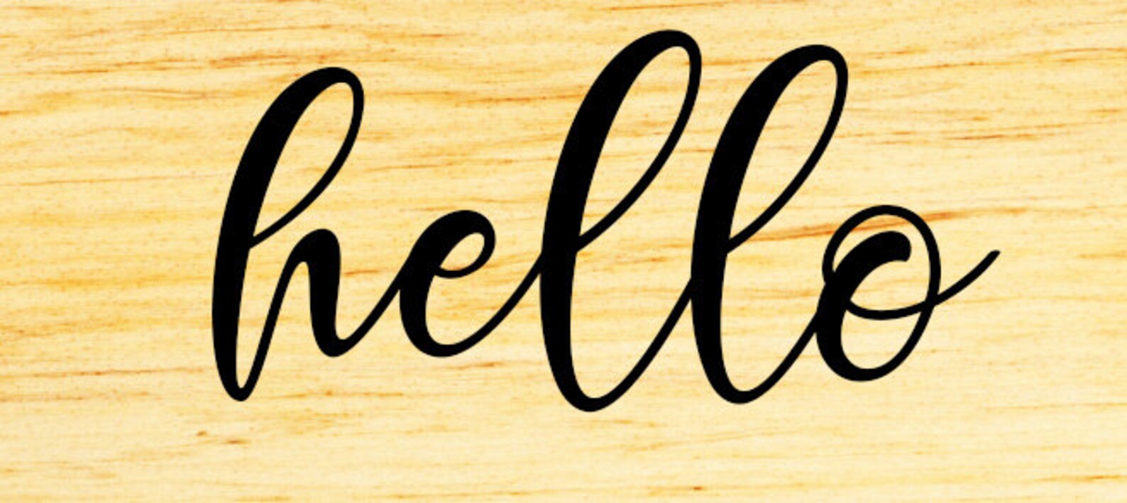 Large Hello Sign Rustic Home Decor Wooden Hello Sign Etsy