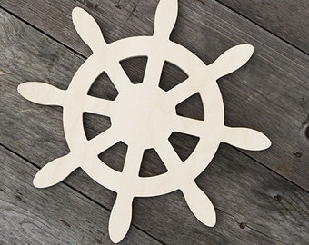 Wooden Nautical Shapes 10" - Unpainted Wood - Wall Hanging Decor - Kids Crafts - DIY Project - Nautical Theme - Beach Decor - Wood Signs