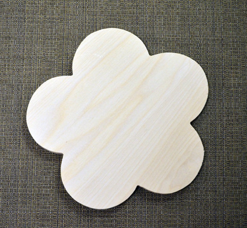 Wooden Flower Cut Out Shape Unfinsihed Wood Flowers for Etsy