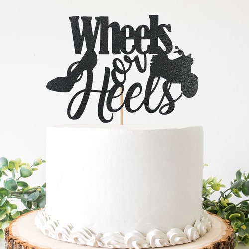 Wheels or Heels Cake Topper Gender Reveal Baby Shower Boy Etsy