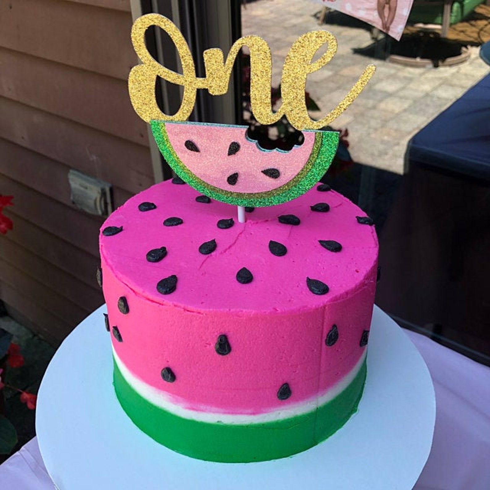 One In A Melon Cake Topper / One In A Melon Birthday / Etsy