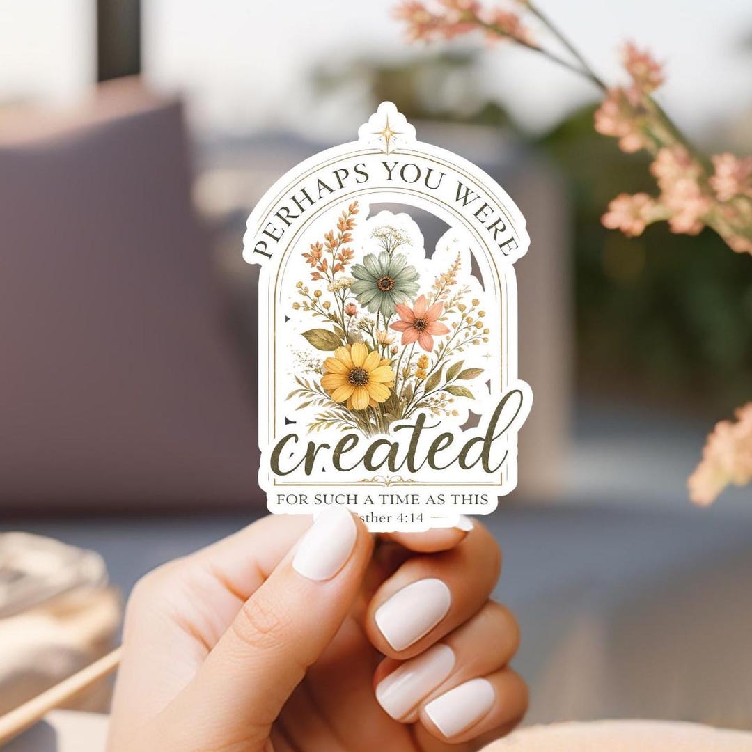 Christian Vinyl Sticker or Magnet | Floral Sticker | Vinyl Decal ...