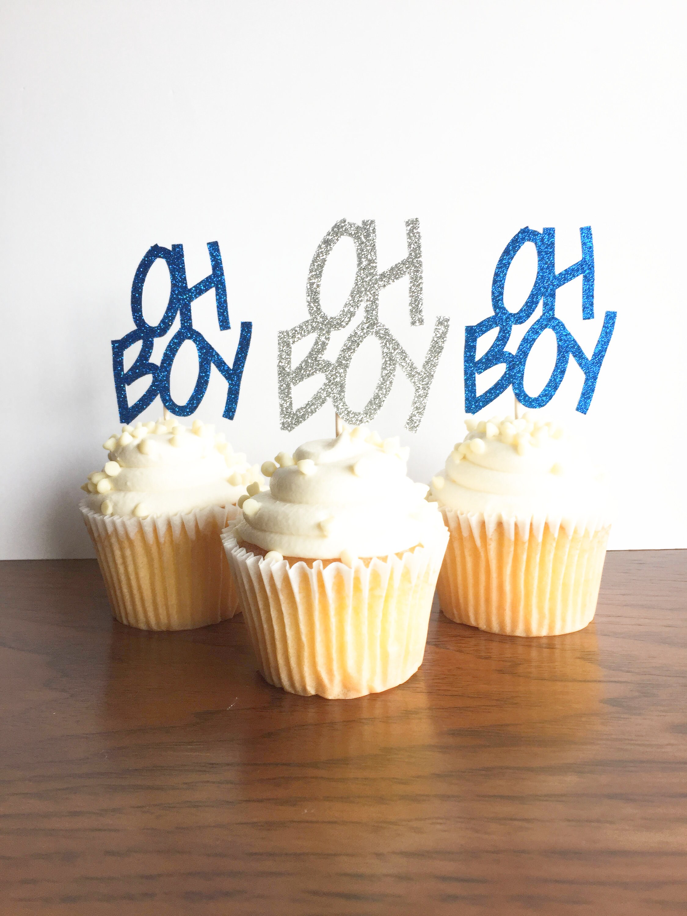Oh Boy Cupcake Toppers Baby Shower 50