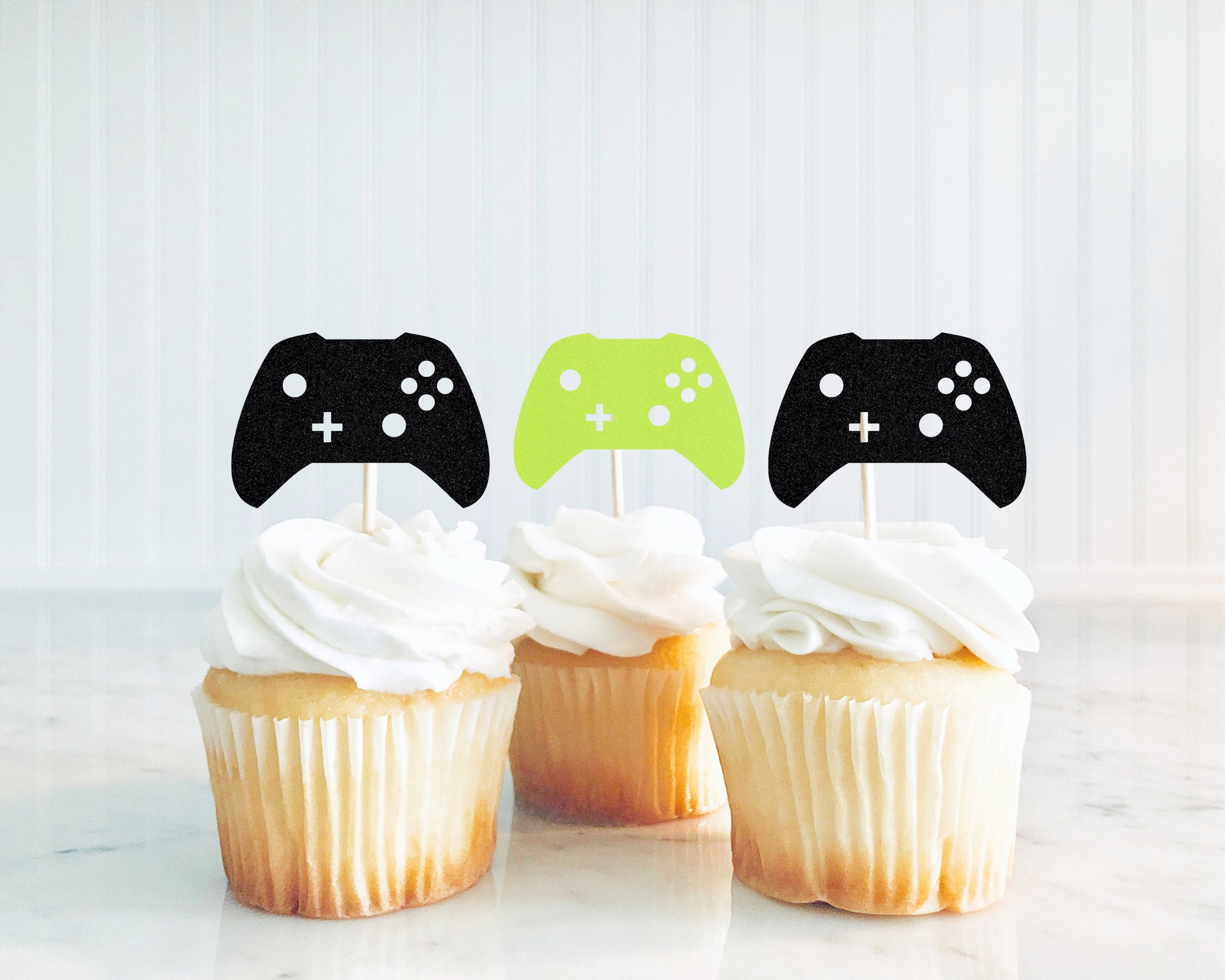 Gamer Cupcake Toppers Xbox Birthday Party Decorations Gamer | Etsy