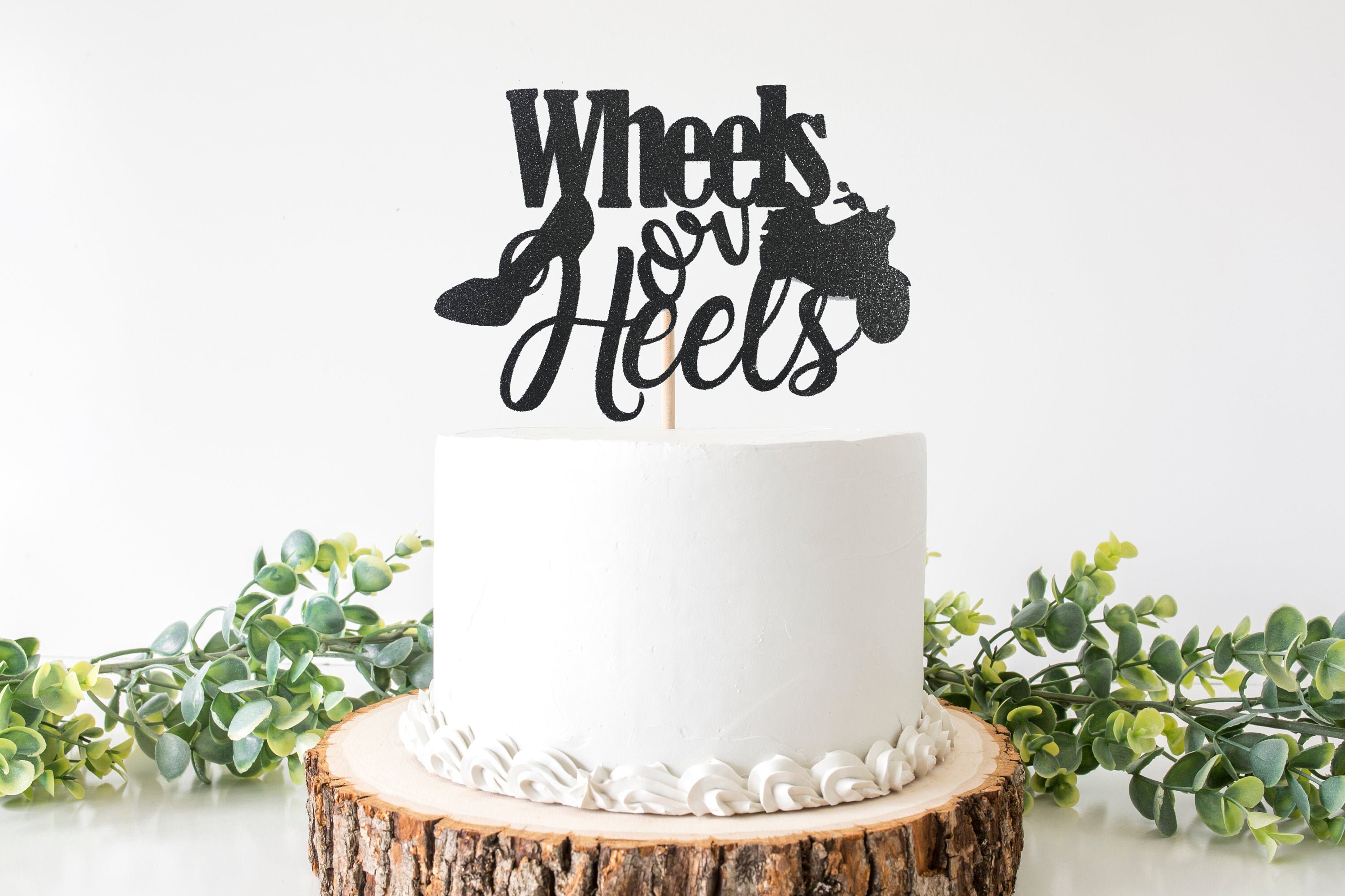 Gender Reveal / Wheels or Heels Cake Topper / Wheels or Heels Etsy
