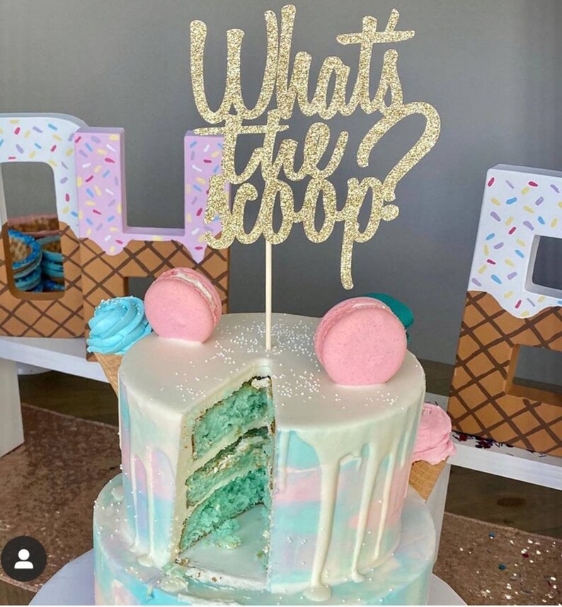 What's the Scoop Cake Topper / What's the Scoop Gender Etsy