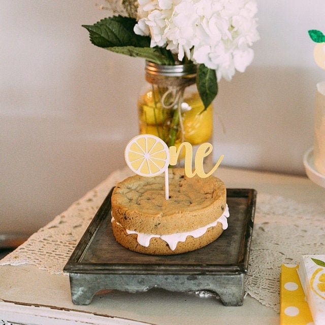 Lemon Cake Topper / One Cake Topper / Lemonade Cake Topper / | Etsy