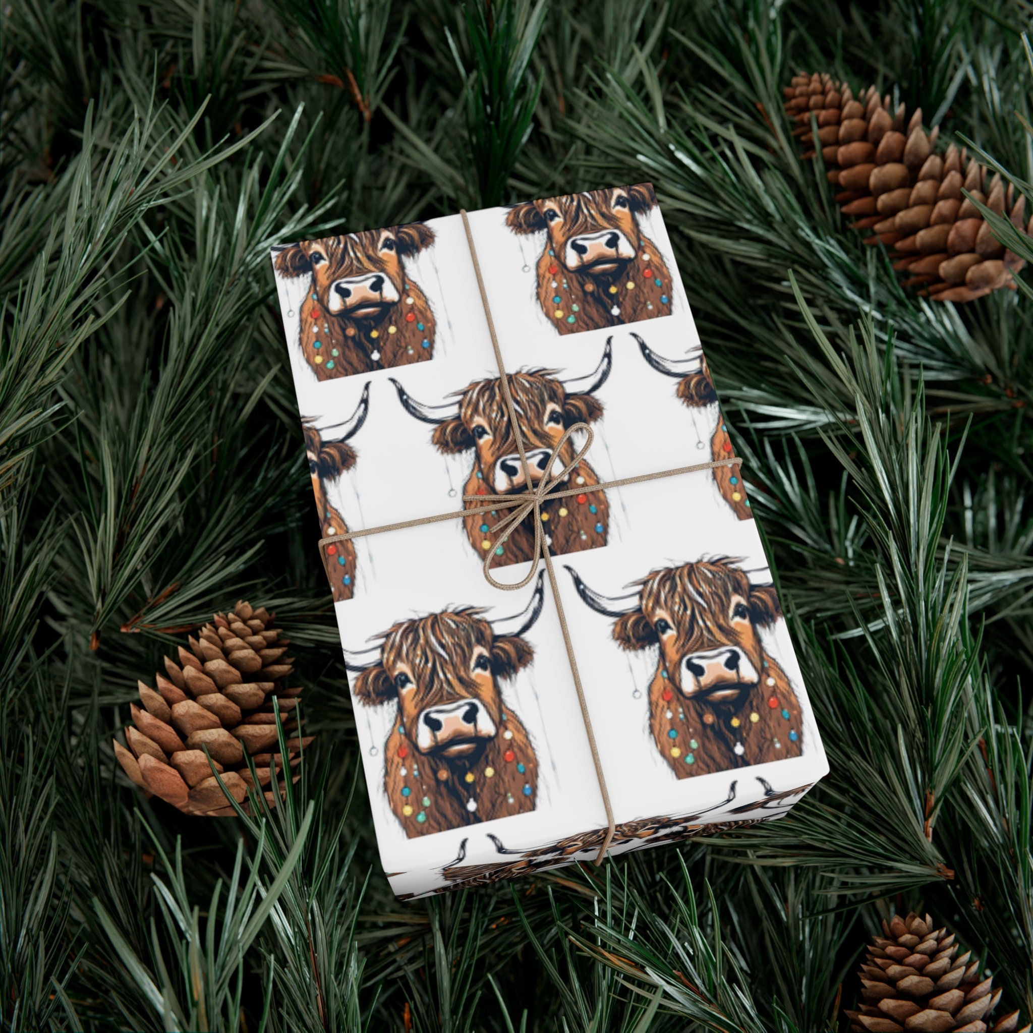 Highland Cow Wrapping Paper Scottish Highlands Eco Friendly Gift Wrap  Premium Quality Sheets Tags Zero Plastic Packaging 70x50cm 