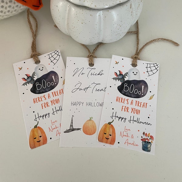 Halloween Gift Tags/ Party favours/Personalised Gift Tag/Table Setting/Halloween Label