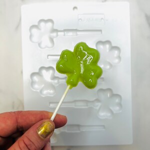 Shamrock, Lollipop Hard Candy Mold, DIY Suckers, 8H-14824