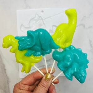 Dinosaur Sucker Hard Candy Mold (8H-11144)