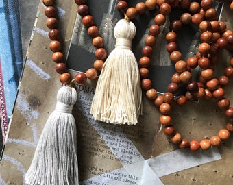 108 bead mala necklace wood,108 Mala bead,Tassel necklace,Mala ,108 Meditation bead,Yoga prayer wood mala,Mala,108 ,Handmade,meditation mala