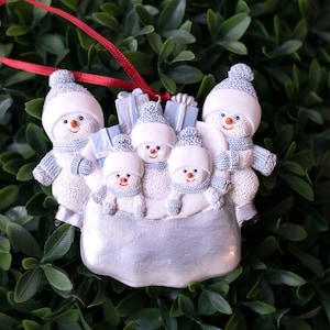 2024 Christmas Ornament for Family of Five- Wholesale Christmas Tree Ceramic Ornaments