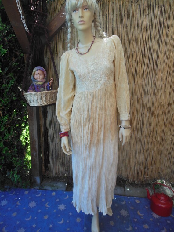 Vintage cheesecloth India cotton hippie dress. Siz