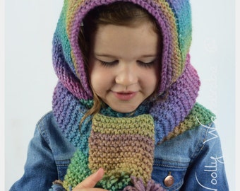 KNITTING PATTERN - Lily Hooded Scarf