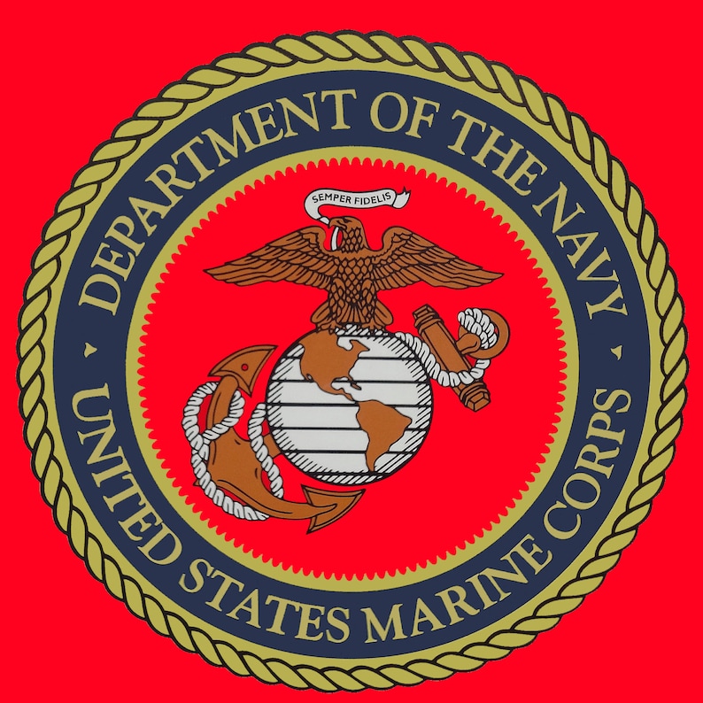 United States Marine Corps USMC Logo Throw Pillow Military Etsy Singapore