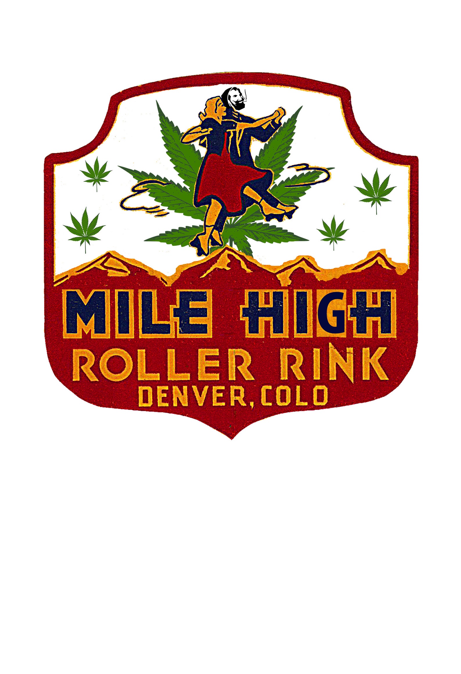 Mile High Roller Rink Denver Colorado Marijuana Pot Tshirt CO Etsy