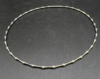 Bamboo Chain Necklace, Stainless Steel, 16 Inches, Nature Organic Design