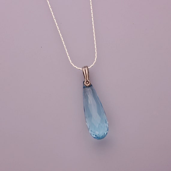 Blue topaz necklace etsy deals
