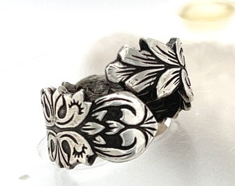 Titania Silver Ring, Sterling Silver Ring, Adjustable, Unique design Silver Ring, Thumb Ring, Size 8 & 9